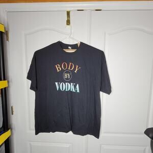 Fruit Loom Body By Vodka T- Shirt Crew Neck 5XL Graphic Tee Short Sleeve